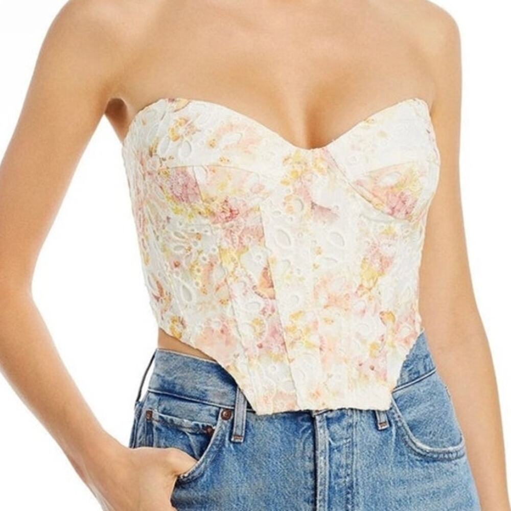 Bardot Lila Corset Bustier Top Floral Women’s Size 10 NWT Romantic Chic NWT